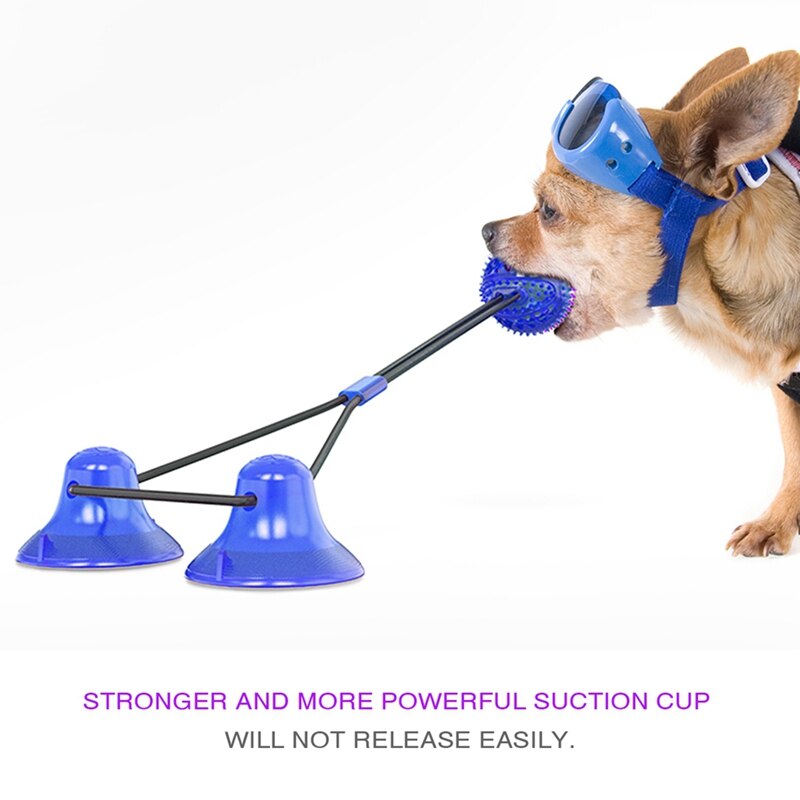 Interactive Pet Toys For Cats Dogs Training Suction Cup Push Ball Toys Elastic Ropes Pet Tooth Cleaning Chewing IQ Exercise New-1