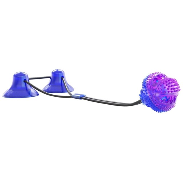 Interactive Pet Toys For Cats Dogs Training Suction Cup Push Ball Toys Elastic Ropes Pet Tooth Cleaning Chewing IQ Exercise New-2