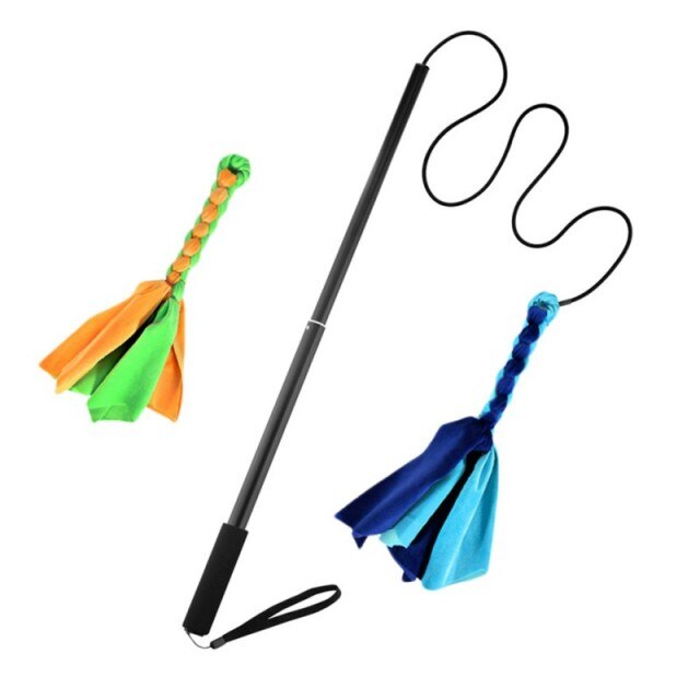 Interactive Dog Cat Feather Toy Feather Teaser Stick Wand Pet Feather Refill Replacement Catcher Product for Kitten-4