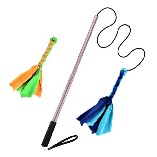 Interactive Dog Cat Feather Toy Feather Teaser Stick Wand Pet Feather Refill Replacement Catcher Product for Kitten-5